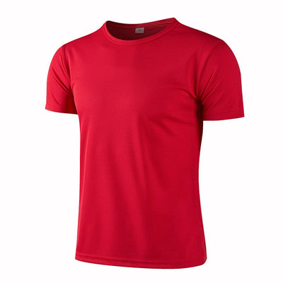 Quick Drying Solid Color Round Neck T-Shirts