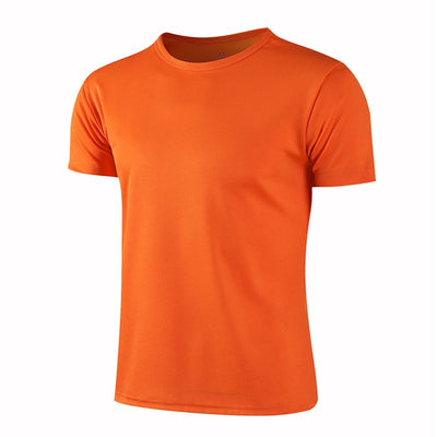 Quick Drying Solid Color Round Neck T-Shirts