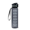 1L Sports Water Bottle with Straw and Time Marker