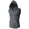 Contrast Trim Hooded Tank Top Vest